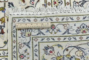 Vintage Cream Floral Traditional 8X12 Kashan Persian Rug