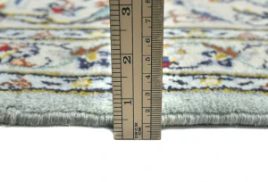 Vintage Cream Floral Traditional 8X12 Kashan Persian Rug