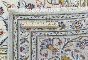 Vintage Cream Floral Traditional 8X12 Kashan Persian Rug