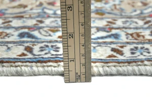 Vintage Cream Floral Traditional 8x11 Kashan Persian Rug