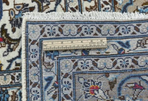 Vintage Cream Floral Traditional 8x11 Kashan Persian Rug