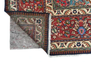 Vintage Purple-navy Floral Traditional 9'8X12'4 Tabriz Persian Rug