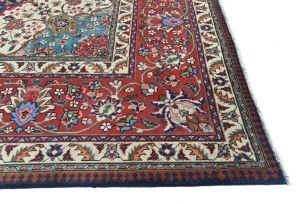 Vintage Purple-navy Floral Traditional 9'8X12'4 Tabriz Persian Rug