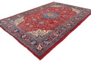 Vintage Red Floral Traditional 7X10 Mahal Persian Rug
