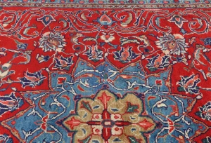 Vintage Red Floral Traditional 7X10 Mahal Persian Rug