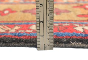 Vintage Tribal Geometric 5X13 Meshkin Persian Runner Rug