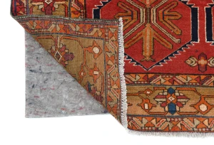 Vintage Tribal Geometric 5X13 Meshkin Persian Runner Rug