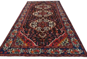 Semi Antique Purple Floral 6X11 Bakhtiari Persian Oriental Rug