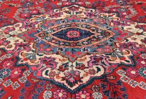 Semi Antique Purple Floral 6X11 Bakhtiari Persian Oriental Rug