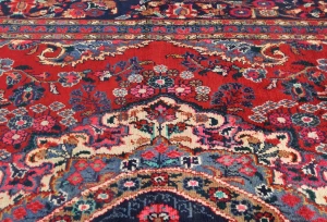 Semi Antique Purple Floral 6X11 Bakhtiari Persian Oriental Rug