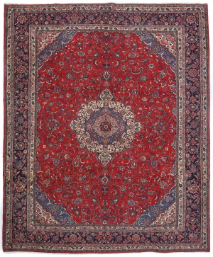 Vintage Red Floral Classic 10X12 Shahrbaft Persian Rug