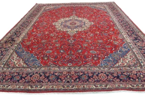Vintage Red Floral Classic 10X12 Shahrbaft Persian Rug