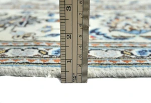 Vintage Cream Traditional  Floral 7X10 Kashan Persian Rug