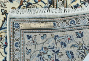 Vintage Cream Traditional  Floral 7X10 Kashan Persian Rug