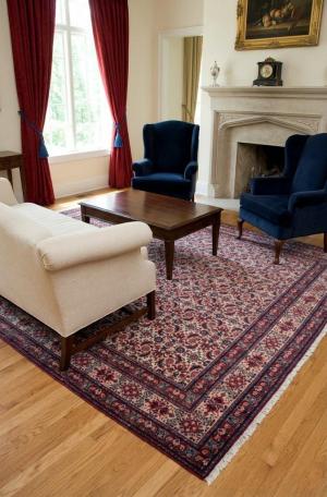 Vintage Cream Allover Traditional 6X10 Mood Persian Rug