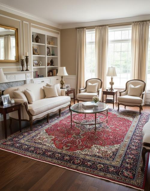 8'1 x 11'4 Hand Knotted Tabriz Floral Persian Wool Rug