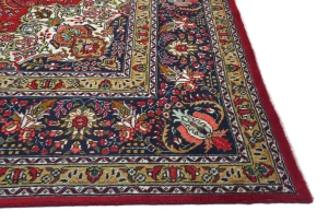 Vintage Red Floral Traditional 8X11 Tabriz Persian Rug