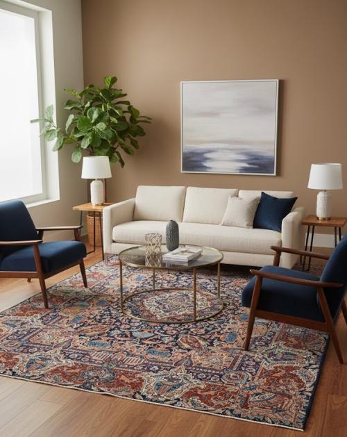 9'7 x 13'1 Hand Knotted Kashmar Pictorial Persian Wool Rug