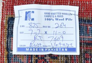 Vintage Orange-red Tribal Geometric 8X11 Viss Persian Rug