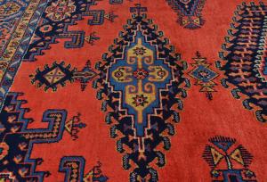 Vintage Orange-red Tribal Geometric 8X11 Viss Persian Rug