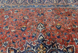 Vintage Red Floral Traditional 10X13 Mahal Persian Rug