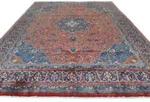 Vintage Red Floral Traditional 10X13 Mahal Persian Rug