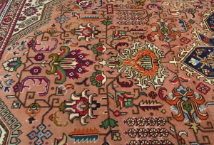 Vintage Rusty Beige Floral Traditional 10X13 Tabriz Persian Rug