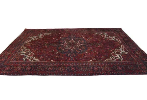 Vintage Red Floral 7X10 Heriz Persian Rug