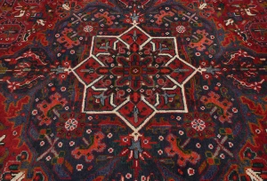 Vintage Red Floral 7X10 Heriz Persian Rug