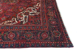 Vintage Red Floral 7X10 Heriz Persian Rug