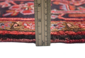 Vintage Red Geometric Traditional 9X11 Heriz Persian Rug