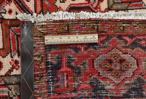 Vintage Red Geometric Traditional 9X11 Heriz Persian Rug