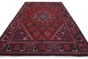 Vintage Red Tribal 7X11 Joshaghan Persian Rug