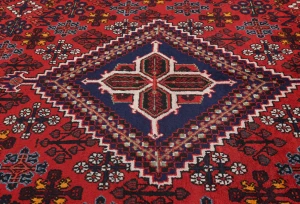 Vintage Red Tribal 7X11 Joshaghan Persian Rug