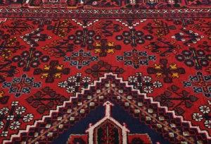 Vintage Red Tribal 7X11 Joshaghan Persian Rug