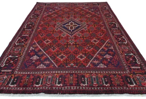 Vintage Red Tribal 7X11 Joshaghan Persian Rug