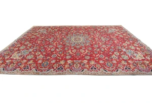 Vintage Red Traditional 10X13 Kashan Persian Rug