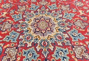 Vintage Red Traditional 10X13 Kashan Persian Rug