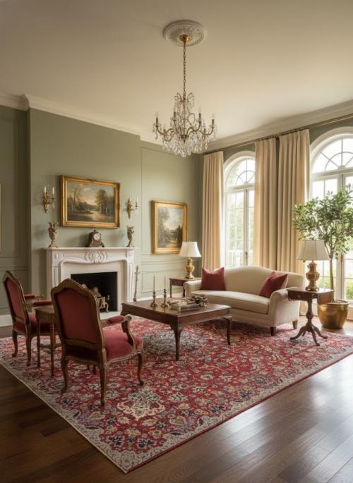 Vintage Red Traditional 10X13 Kashan Persian Rug