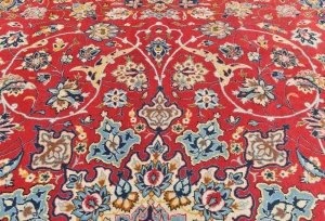 Vintage Red Traditional 10X13 Kashan Persian Rug