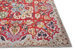 Vintage Red Traditional 10X13 Kashan Persian Rug