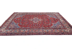 Vintage Red Floral Traditional 7X10 Hamedan Persian Rug