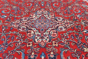 Vintage Red Floral Traditional 7X10 Hamedan Persian Rug