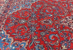 Vintage Red Floral Traditional 7X10 Hamedan Persian Rug