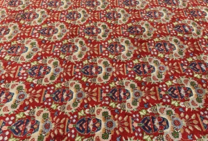 Vintage Red Floral Traditional 6X9 Tabriz Persian Rug
