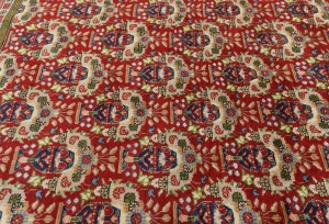 Vintage Red Floral Traditional 6X9 Tabriz Persian Rug