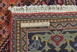 Vintage Orange Traditional Geometric 6'5X9'5 Ardabil Persian Rug