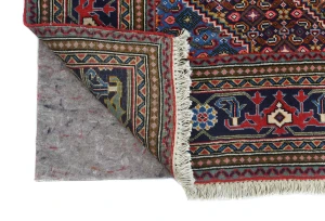 Vintage Orange Traditional Geometric 6'5X9'5 Ardabil Persian Rug