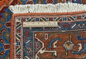 Vintage Orange Traditional 6'7X9'4 Tabriz Persian Rug