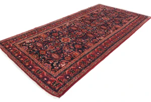 Vintage Floral Traditional 5X11 Hamedan Persian Runner Rug